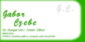 gabor czebe business card