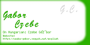 gabor czebe business card